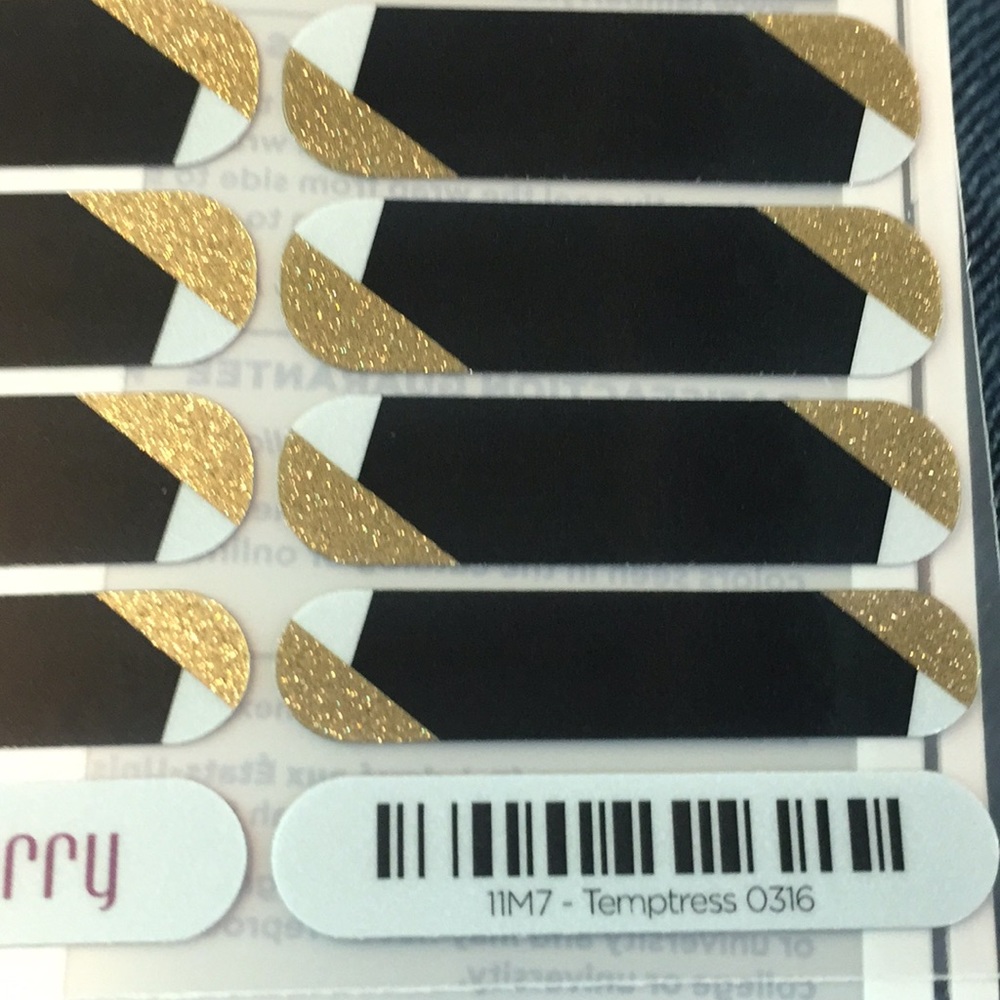 Jamberry Temptress glitter nail wrap full sheet